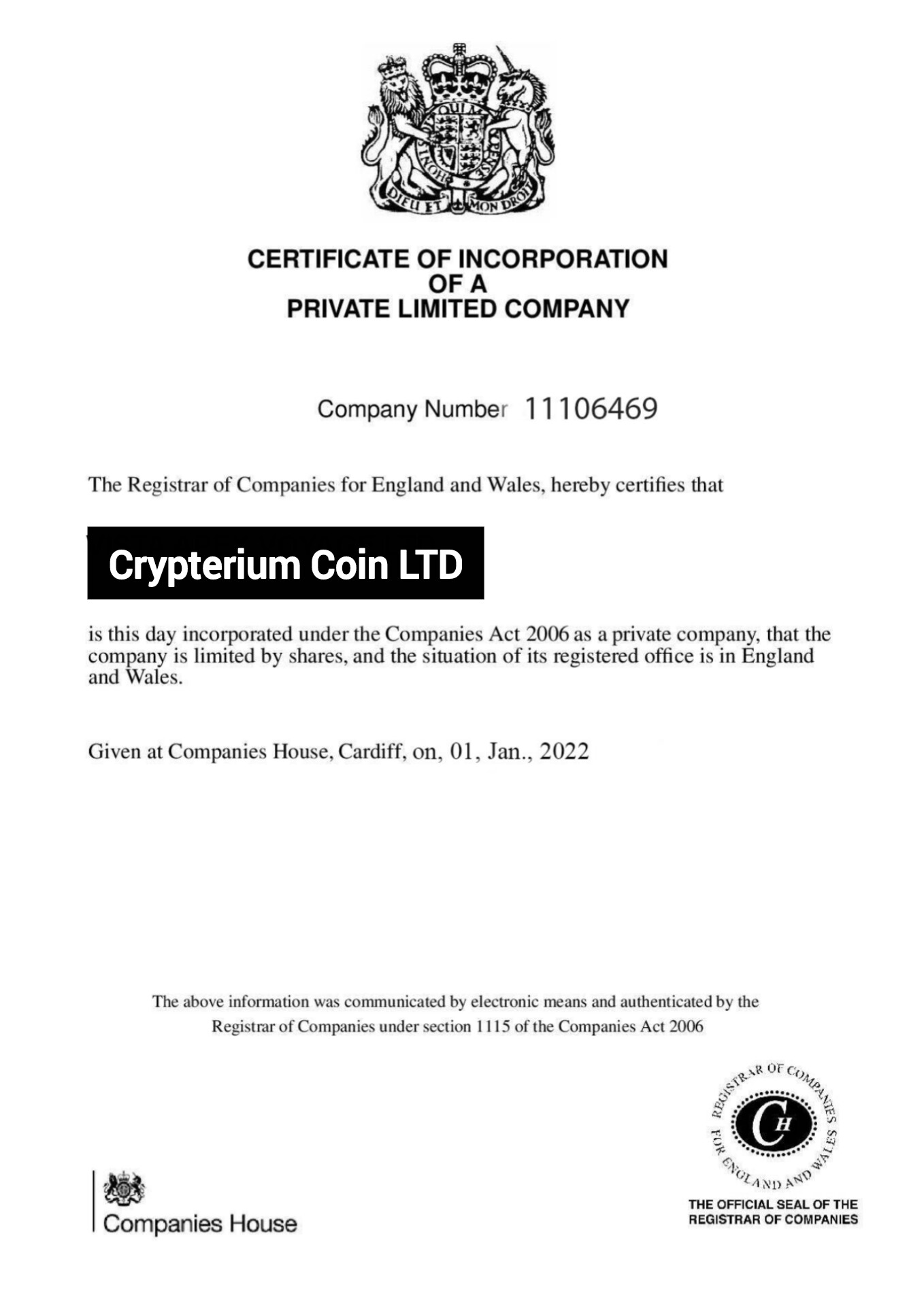 Company Certification